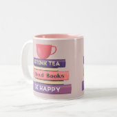 お茶を飲読み、本を楽しむ ツートーンマグカップ (正面左)