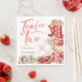 お茶を2つ、お茶の花の誕生日 スタンダードランチョンナプキン (インサイチュ)