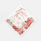お茶を2つ、お茶の花の誕生日 スタンダードランチョンナプキン (角)