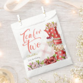 お茶を2つ、お茶の花の誕生日 フェイバーバッグ (クリップ留めされた状態)