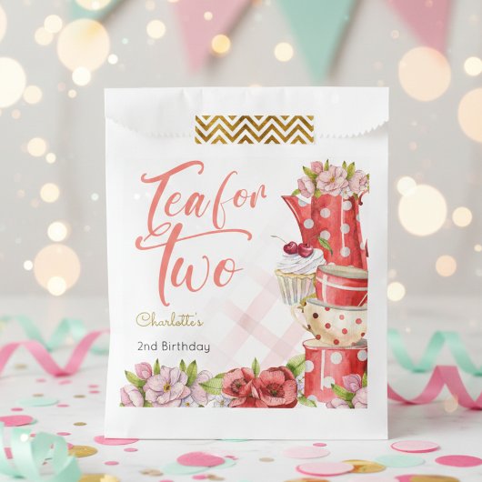 お茶を2つ、お茶の花の誕生日 フェイバーバッグ