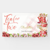 お茶を2つ、お茶の花の誕生日 横断幕 (横)