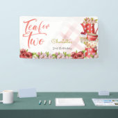 お茶を2つ、お茶の花の誕生日 横断幕 (トレードショー)