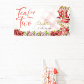 お茶を2つ、お茶の花の誕生日 横断幕 (インサイチュ)