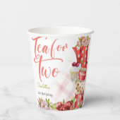 お茶を2つ、お茶の花の誕生日 紙コップ (裏面)