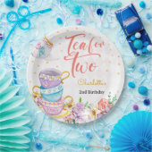 お茶を2つ、お茶の誕生日 ペーパープレート (パーティー)