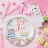 お茶を2つ、お茶の誕生日 ペーパープレート (パーティー)