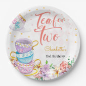 お茶を2つ、お茶の誕生日 ペーパープレート (正面)