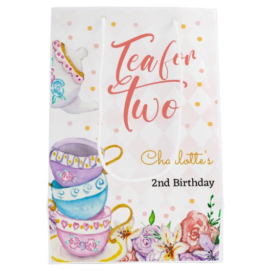 お茶を2つ、お茶の誕生日 ミディアムペーパーバッグ (裏面)