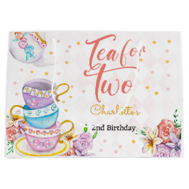 お茶を2つ、お茶の誕生日 ラージペーパーバッグ
