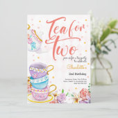 お茶を2つ、お茶の誕生日 招待状 (スタンド正面)
