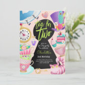 お茶を2つ、お茶の誕生日 招待状 (スタンド正面)