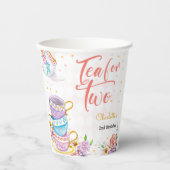 お茶を2つ、お茶の誕生日 紙コップ (正面)