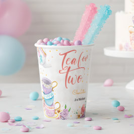 お茶を2つ、お茶の誕生日 紙コップ