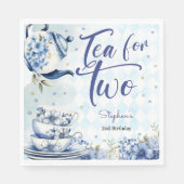 お茶を2つ、2歳の誕生日子供へ スタンダードランチョンナプキン (正面)