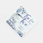 お茶を2つ、2歳の誕生日子供へ スタンダードランチョンナプキン (角)