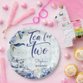 お茶を2つ、2歳の誕生日子供へ ペーパープレート (パーティー)