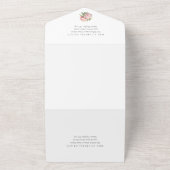 お茶エレガントパーティーの水の色をすべて1つ オールインワン招待状 (外側)