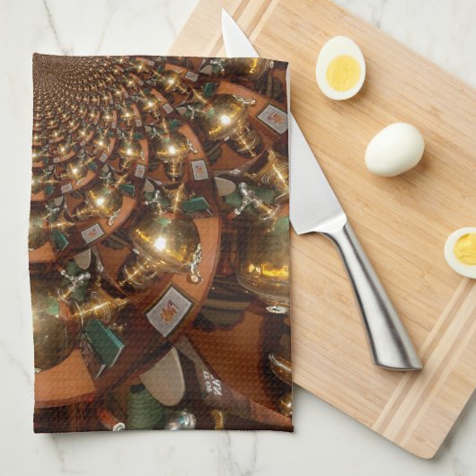 お茶エレガント文化 – ヴィンテージSamovars キッチンタオル (四つ折り)