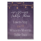 お茶エレガント灯パープルバンコテーブル3 テーブルナンバー (裏面)