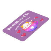 お茶カップの中に猫が入ったフレキシブルなフォトマグネット マグネット (左側)