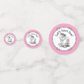 お茶ガーリーパーティービチョンフリーズ犬 – かわいい コンフェッティ (裏面)