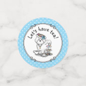 お茶ガーリーパーティービチョンフリーズ犬 – かわいい コンフェッティ (スモール正面)