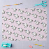 お茶ガーリーパーティービチョンフリーズ犬 – かわいい 薄葉紙 (クラフト)