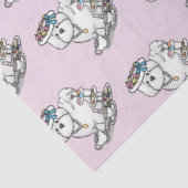 お茶ガーリーパーティービチョンフリーズ犬 – かわいい 薄葉紙 (詳細)