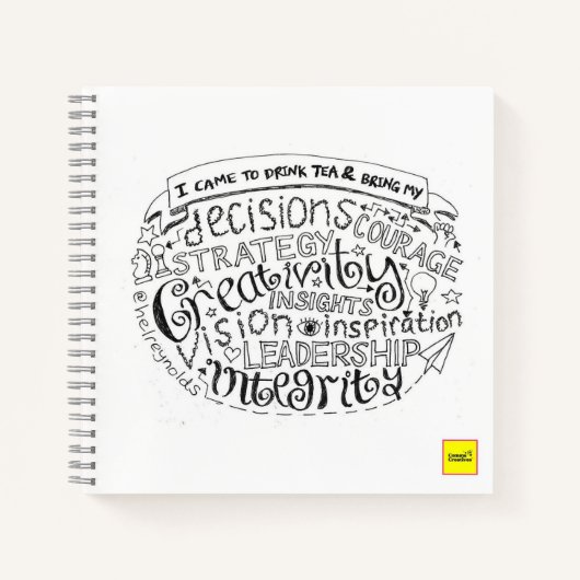 お茶コムメモ帳を飲む ノートブック (正面)