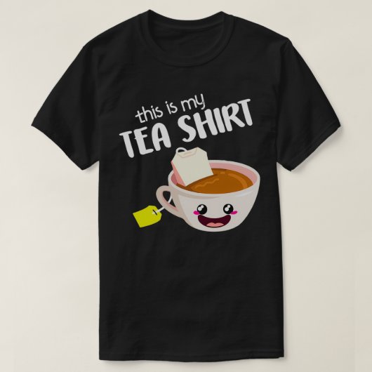 お茶シャツかわいい食べ物ampドリンクプンおもしろいギフト tシャツ (デザイン正面)