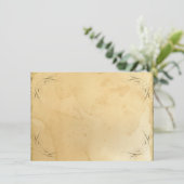 お茶ステンドヴィンテージウェディング1 – テーブル番号名 招待状 (スタンド正面)