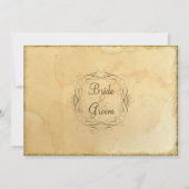 お茶ステンドヴィンテージウェディング1 – リハーサルディナー 招待状 (裏面)