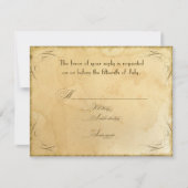 お茶ステンドヴィンテージウェディング1 - RSVPレスポンスカード 出欠カード (正面)