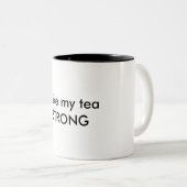 お茶ストロング好き ツートーンマグカップ (正面右)