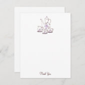 お茶セットありがとうノートカード, 4.25x5.5 ノートカード (正面/裏面)