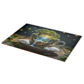 お茶セット超現実的なウォーターフォールドキッチンデコールアート カッティングボード (角)