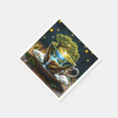 お茶セット超現実的なウォーターフォールドキッチンデコールアート スタンダードカクテルナプキン (角)