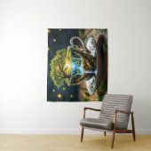 お茶セット超現実的なウォーターフォールドキッチンデコールアート タペストリー (インサイチュ)