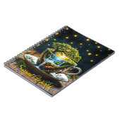 お茶セット超現実的なウォーターフォールドキッチンデコールアート ノートブック (左側)