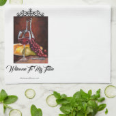 お茶タオル – 私のテーブルへようこそ キッチンタオル (折り畳み)