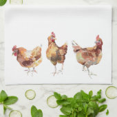 お茶タオル – 3ひよこキッフランスのチン キッチンタオル (折り畳み)