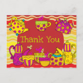 お茶パーティーありがとうはがき ポストカード (正面)