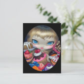 「お茶パーティーおやつめ」はがき ポストカード (スタンド正面)