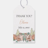 お茶パーティーの女の子の誕生日かわいい ギフトタグ (裏面)