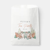 お茶パーティーの女の子の誕生日かわいい フェイバーバッグ (正面)