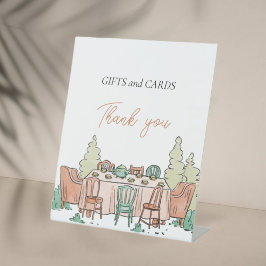 お茶パーティーの女の子の誕生日かわいい 台座サイン