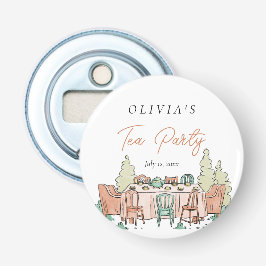 お茶パーティーの女の子の誕生日かわいい 栓抜き