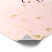 お茶パーティーの赤ちゃんシャワーピンクのテディを歓迎カップ ポスター (角)