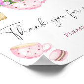 お茶パーティーの赤ちゃんシャワー – ありがとうござ来う ポスター (角)